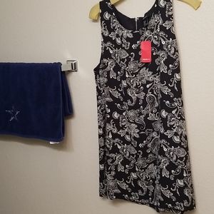 Black printed dress
